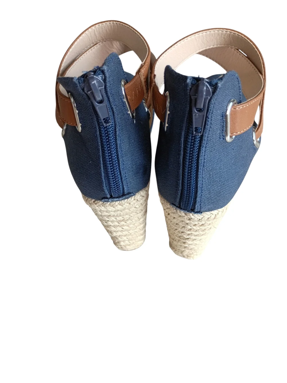 Piepiebuy Navy & Brown Espadrilles SZ 6.5